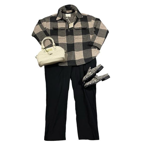 Thread & Supply Darius Jacket 1X Taupe Black Check Preppy Classic - Picture 11 of 11